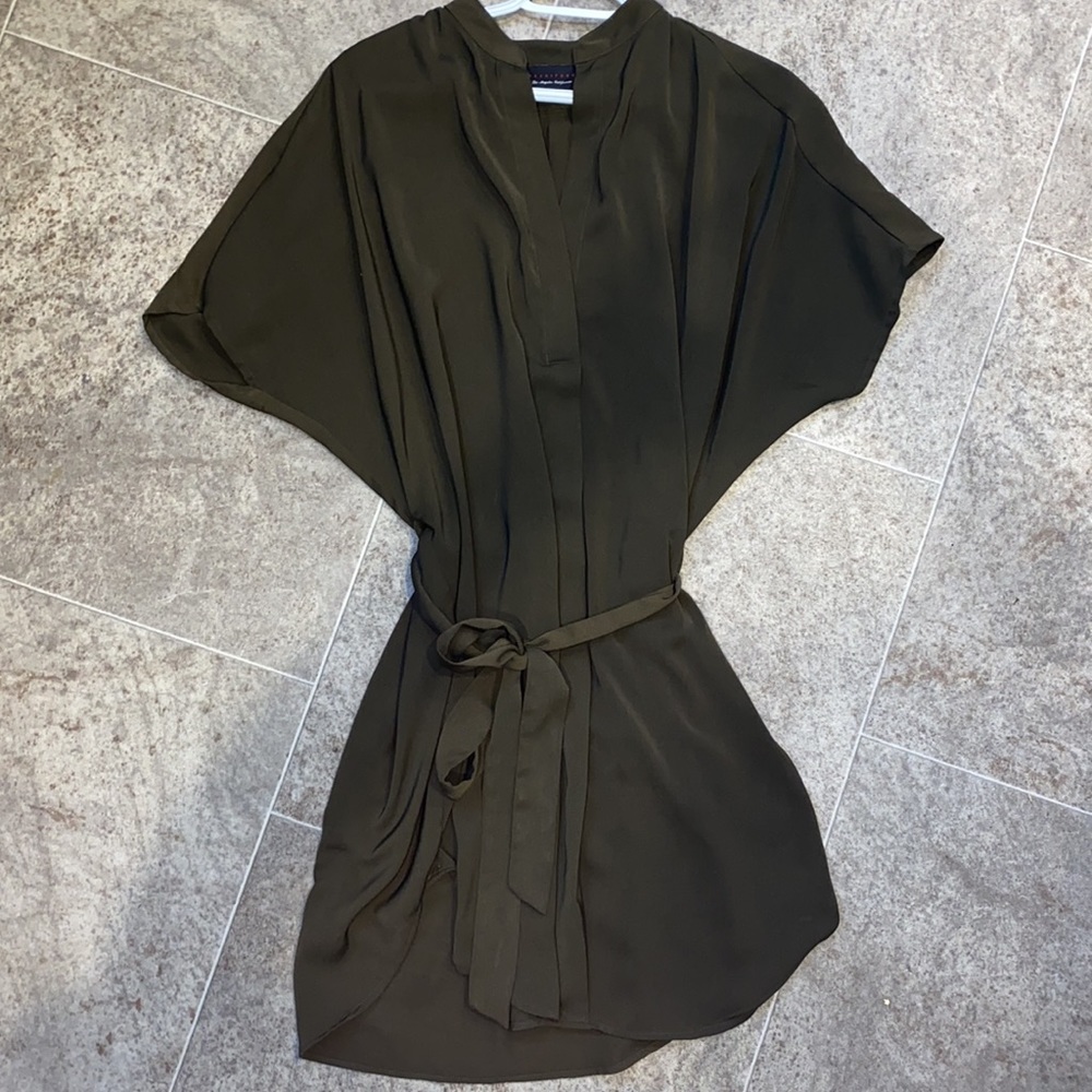 Dress forum satin belted casual dress